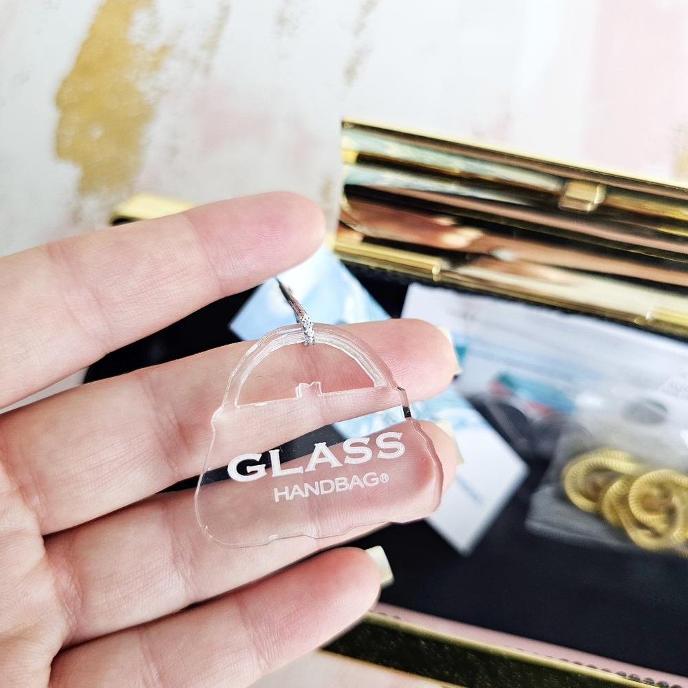 Rave Gold Metallic Clutch By Glass Handbag Luxury Lightning Minimalist Clutch - Picture 9 of 14